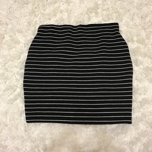Striped mini skirt